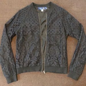 Lace Bomber Jacket